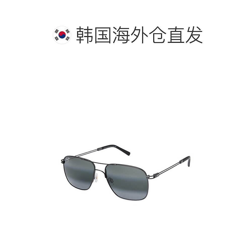 韩国直邮Maui Jim细框双梁户外运动太阳镜黑色/渐变灰 328-02D-图1