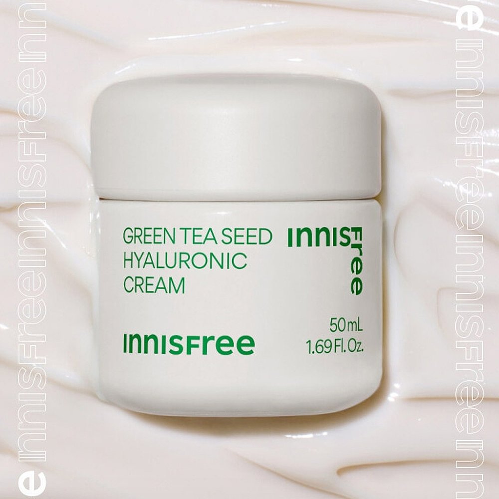 韩国直邮innisfree 悦诗风吟 绿茶籽透明质酸面霜50ml