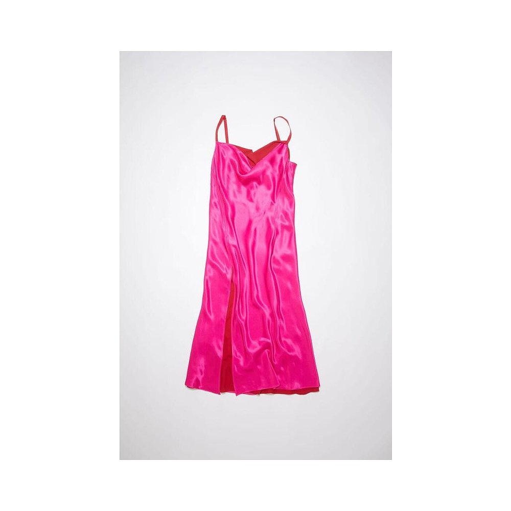 韩国直邮ACNE STUDIOS23SS中长连衣裙女A20500 40153ACT FUCHSIA - 图0