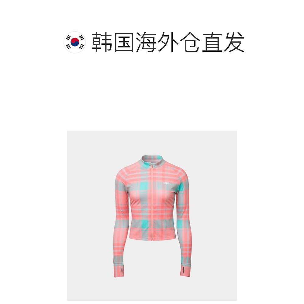 韩国直邮BARREL 女士时尚防晒服WOMEN RESORT CHECK CROP ZIP-UP R - 图1