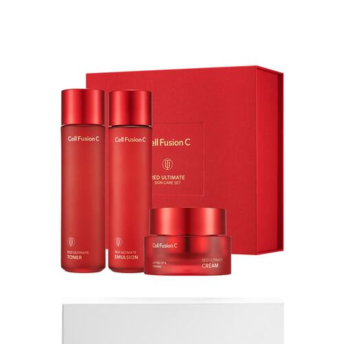 韩国直邮Cell Fusion C 秀肤生 红色水乳面霜5件套正品套装护肤品 - 图3