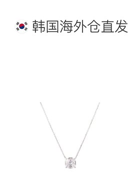 韩国直邮JUDY AND PAUL东大门新款明星同款钻方形水晶银项链百搭