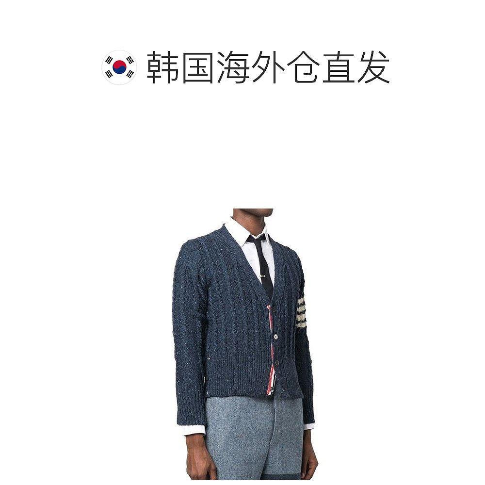 韩国直邮Thom Browne 衬衫 23FW 深棕色 4-BAR 男士 DONIGOL 经典 - 图1