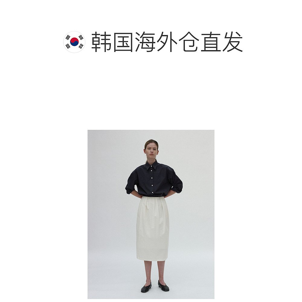 韩国直邮NOTHING WRITTEN正品半身裙301660689Layered tuck skirt - 图1