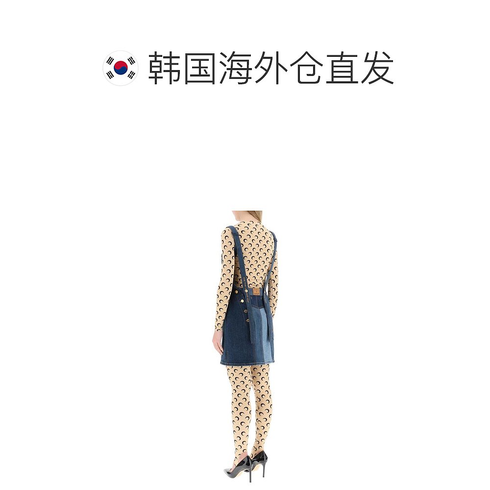 韩国直邮MARINE SERRE23SS连衣裙女D184SS23WUDENCO0005BLUE - 图1