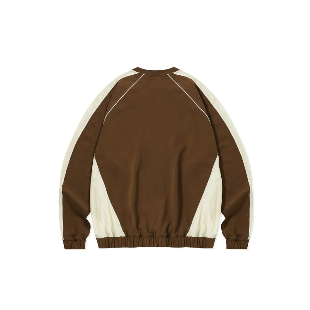 韩国直邮FILLUMINATE 公用卫衣Sports Block Sweat Shirt-Brown - 图0