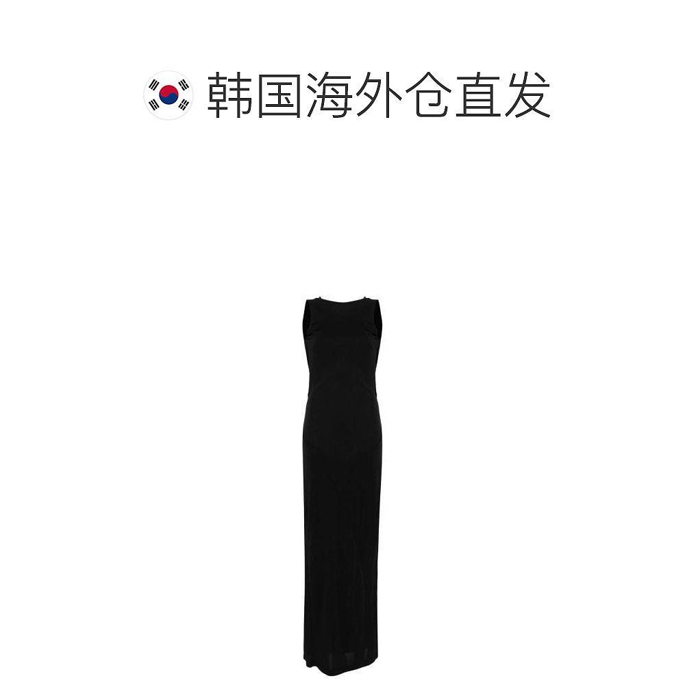 韩国直邮CALVIN KLEIN24SS中长连衣裙女K20K206543 BLACK - 图1