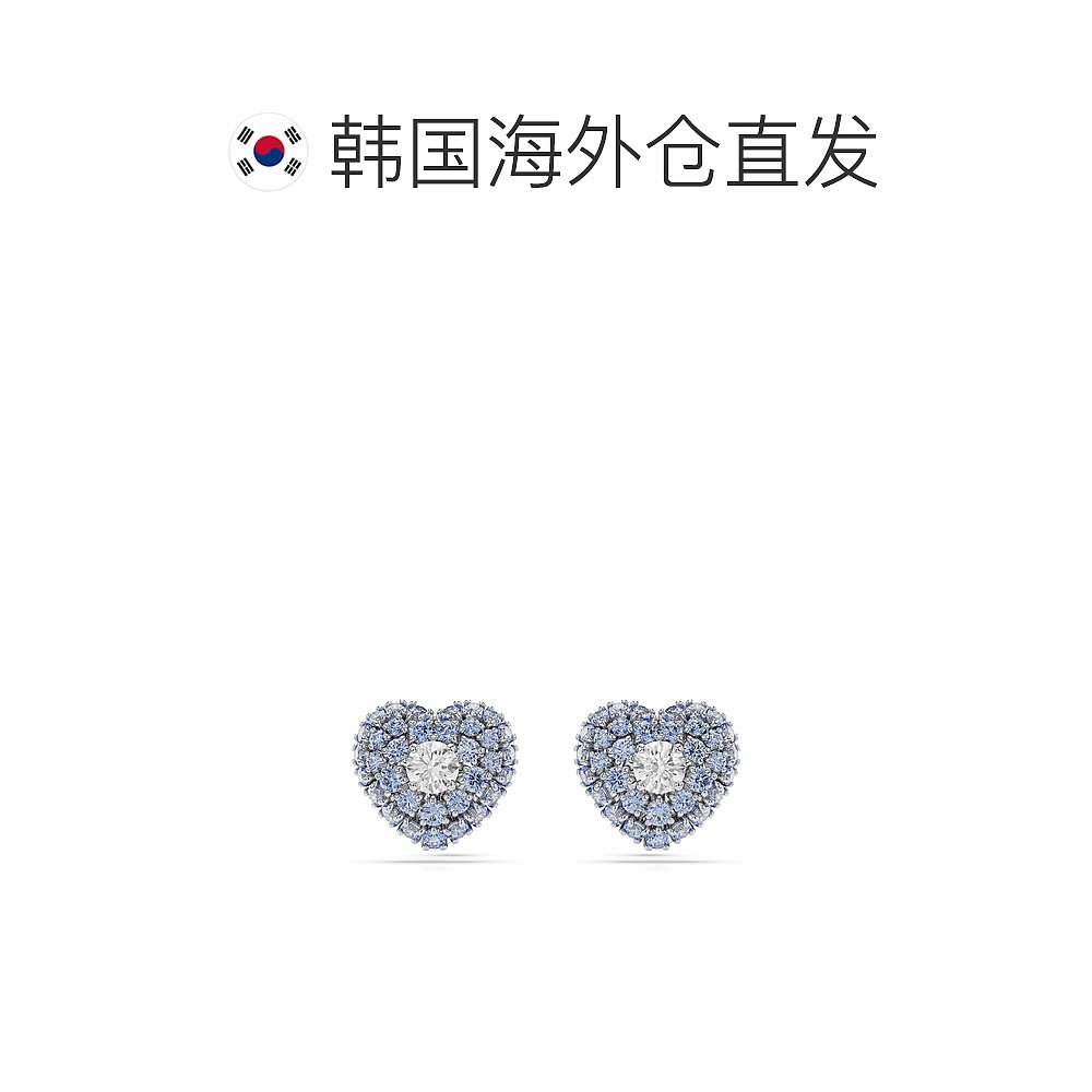 韩国直邮swarovski 男女通用 耳钉施华洛世奇水晶爱心