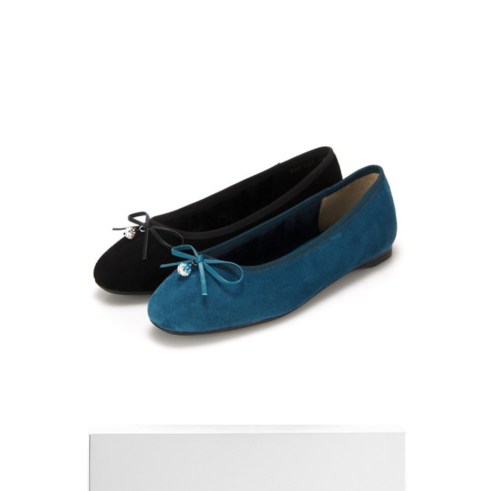 韩国直邮[babara] Barbara Jeweled Basic Suede Flats BBC501BK, - 图3