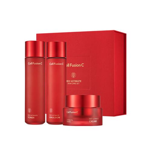 韩国直邮Cell Fusion C 秀肤生 红色水乳面霜5件套正品套装护肤品 - 图0