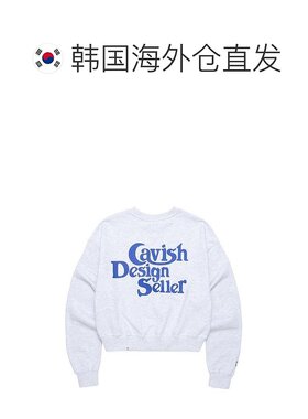 韩国直邮CAVISH 卫衣 CAVISH W卖家标志套头衫浅灰色CV2CSFM466A