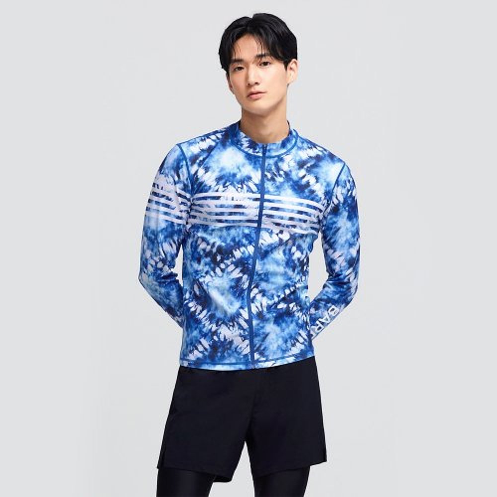 韩国直邮BARREL 男士时尚防晒服MEN OCEAN ZIPUP RASHGUARD LEAF - 图2