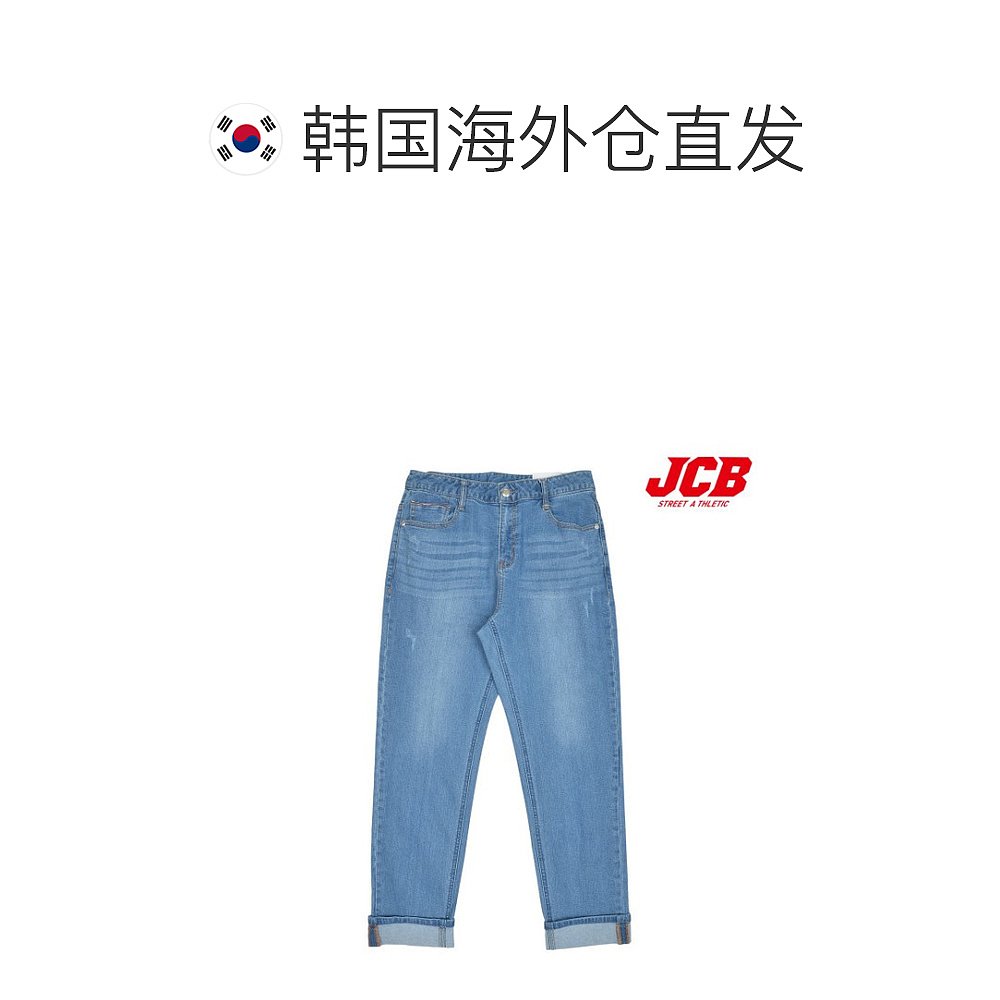 韩国直邮JCB 儿童牛仔裤 中蓝色 松紧设计 牛仔裤 (JBP9Q104BS) - 图1