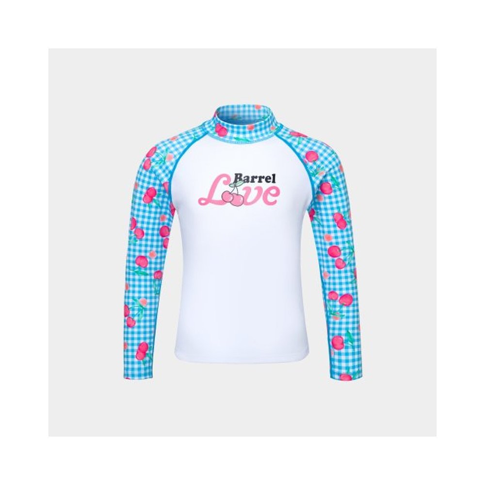 韩国直邮BARREL 儿童时尚防晒服KIDS SUNSET CHERRY RASHGUARD BL - 图0