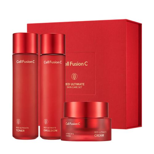 韩国直邮Cell Fusion C 秀肤生 红色水乳面霜5件套正品套装护肤品 - 图2