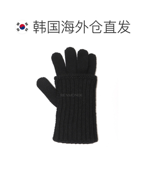 韩国直邮OUR LEGACY 折叠手套 粗纺捻黑色羊毛 (A4263FST) 手套