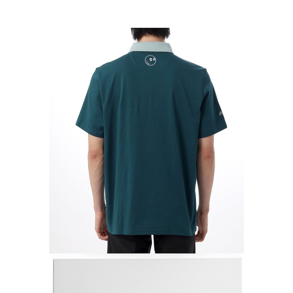 韩国直邮MALBON JOVIS 纯色 POLO 衫 (M-9166-OCN) 短袖珠地网眼/ - 图3