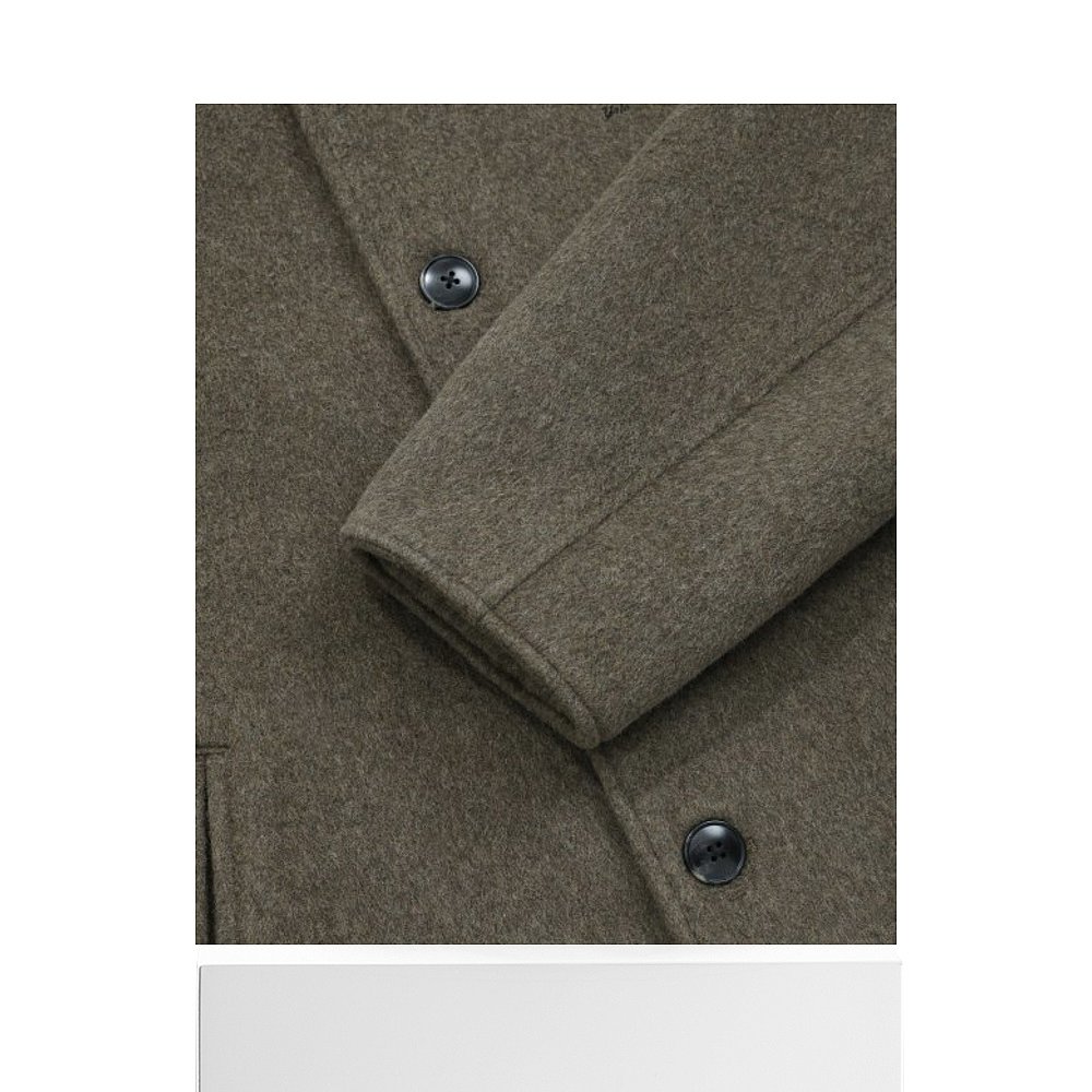 韩国直邮YALE WOOL 4 BUTTON COLLARLESS JACKET KHAKI夹克YD09JK-图3