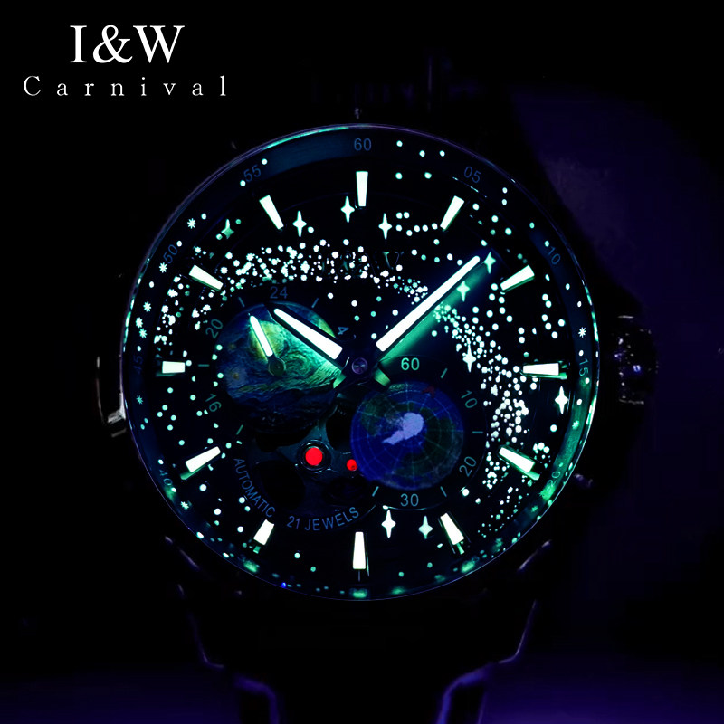 正品iw爱沃驰男士新款镂空机械表 iw意新瑞士腕表