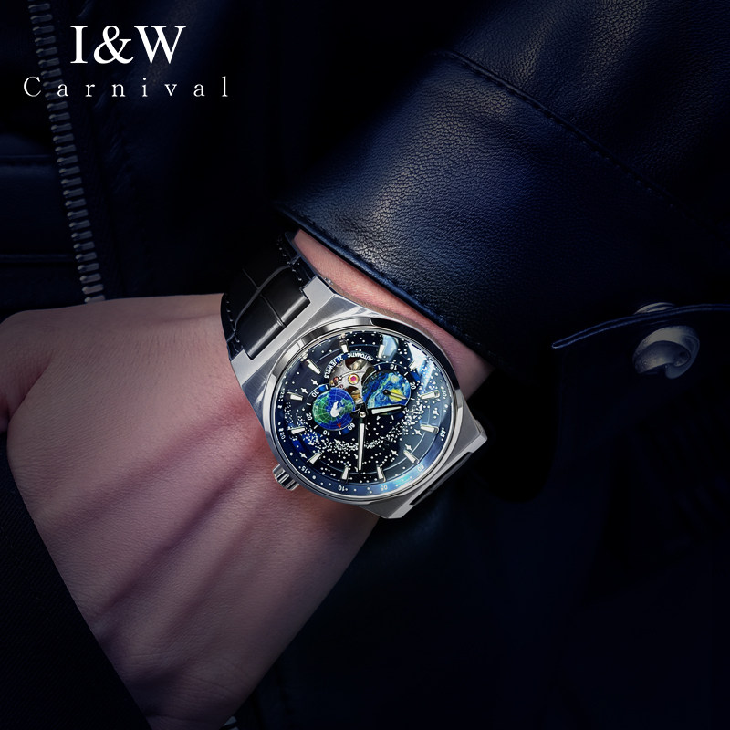 正品iw爱沃驰男士新款镂空机械表 iw意新瑞士腕表