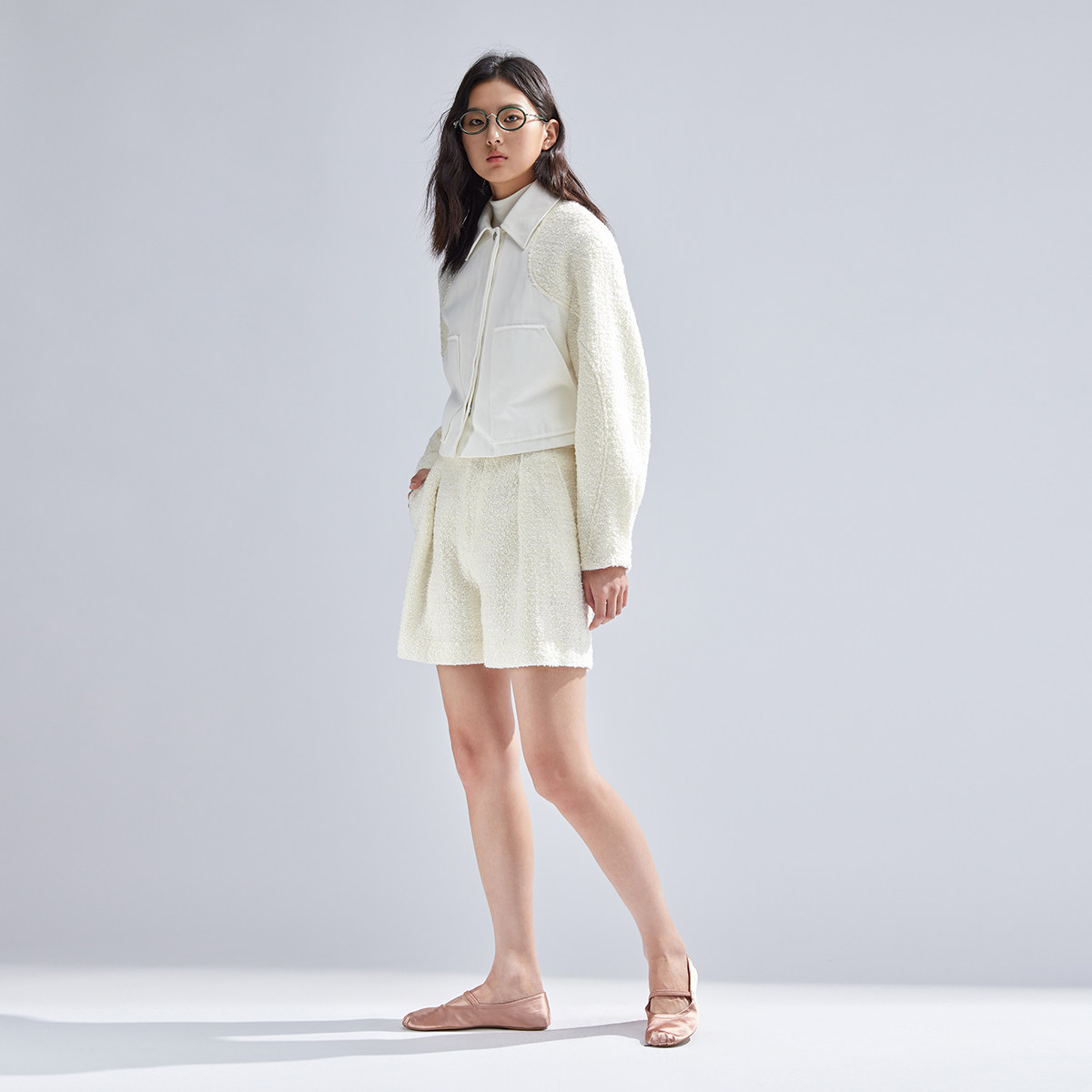 播 bo 商场同款拼接短外套女设计感小众上衣BDR1WD2045,淘宝优惠券,粉丝福利购,淘宝优惠卷