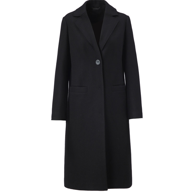 播秋冬新款时尚h型修身毛呢大衣 播outlets店毛呢外套