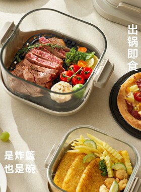 Olayks双全玻璃免翻可视空气炸锅