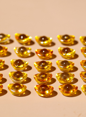 圆梦佳缘黄水晶元宝招财摆件