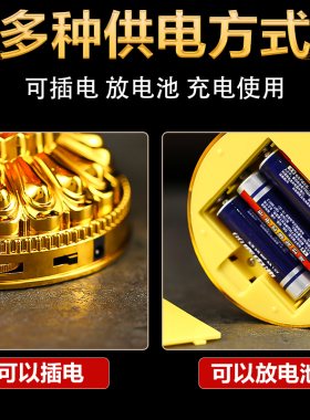 新款七彩水晶球莲花灯家用供灯