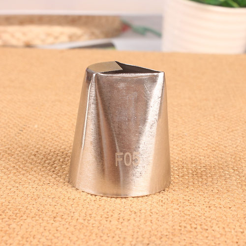 F05 三角 厚叶子裱花嘴 奶油装饰大号挤花嘴 烘焙蛋糕工具 - 图0