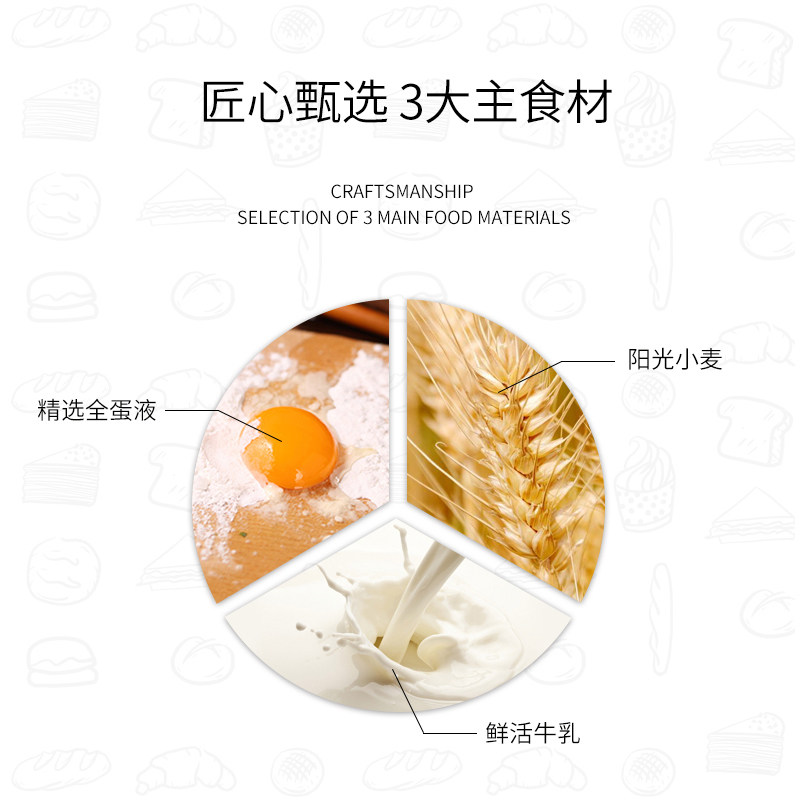 梁福吉乳酸菌夹心口袋软吐司代面包 梁福吉食品西式糕点