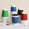 Disposable hot drink coffee cup thickened corrugated