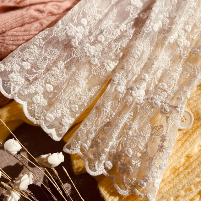 Wen Xian commuter lace ຕາຫນ່າງເທິງ embroidered