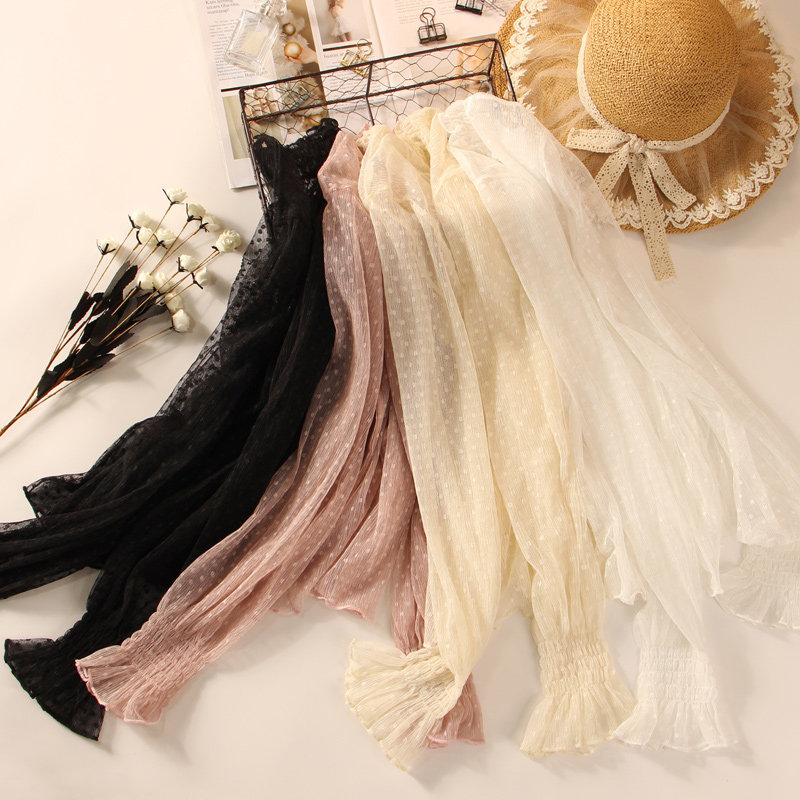 复古透视高领波点蕾丝女性感打底衫 温娴蕾丝衫/雪纺衫