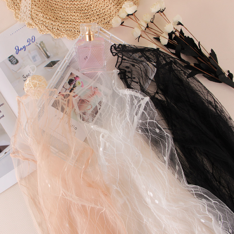 透明高领蕾丝薄款神仙内搭打底衫 温娴T恤