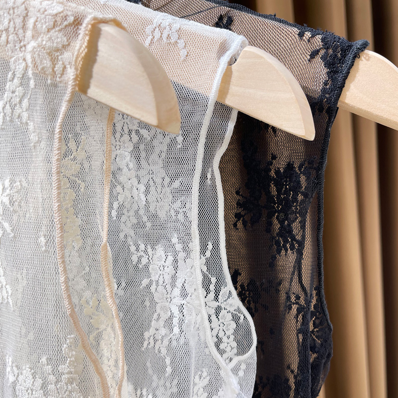 蕾丝假领子女百搭秋冬新款木耳边高领网纱打底衫无袖背心内搭纱衣,淘宝优惠券,粉丝福利购,淘宝优惠卷