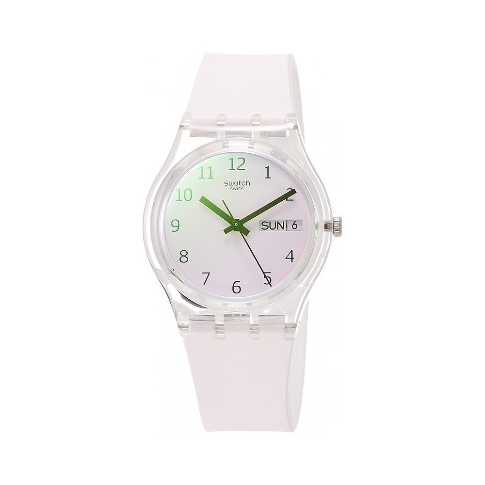 天猫国际日本直购日本直邮swatch斯沃琪GENT女式圆形变色表盘防水腕表粉色0