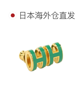 日本直邮HERMES 女士耳环 MINI POP H 金绿 配饰新款