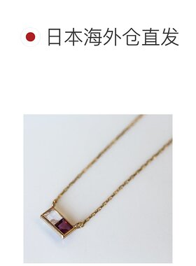 1h可退 日本直邮cui-cui K10YG 黄金 双色 天然石 路东石 粉晶 颈