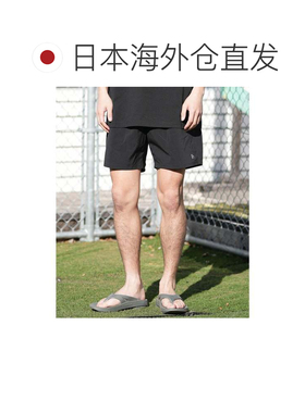 日本直邮NEW ERA 男士 弹力 尼龙 短裤 五分裤 休闲短裤 黑色腰带
