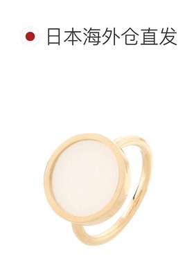 日潮跑腿COCOSHNIK 有色宝石（白珍珠贝）切片切割戒指 12天然