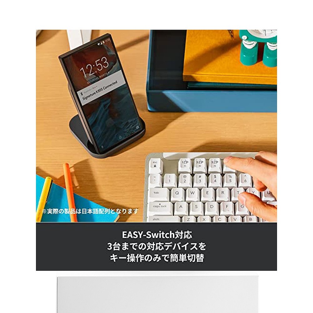 Logicool罗技 无线机械键盘 日语键盘 TTC 小型 蓝灰 - 图3