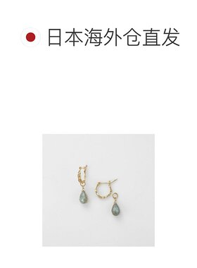 日本直邮日潮 agete 阿卡朵【限定款】K10拉长石耳环套装灰色 均
