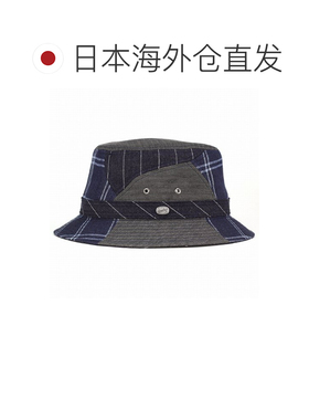 日本直邮Borsalino 男士渔夫帽 拼布 麻毛混纺 藏青色 夏季 户外