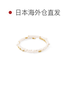 日本直邮ANE MONE 女士 双层珍珠手镯 合金珠饰 佩戴便捷记忆钢丝