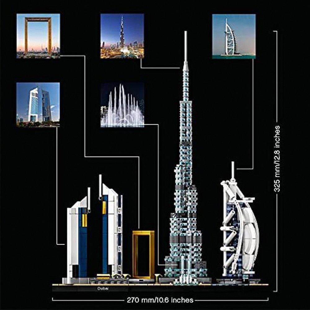 自营｜LEGO乐高积木建筑迪拜21052小颗粒儿童拼插建筑玩具模型-图2