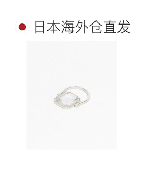 日本直邮MALUS 女士 白水晶钻石戒指 银925 主石阶梯切割设计 118