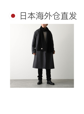 日本直邮MONCLER 蒙口 男士羊毛罗纹针织围巾 标志性Logo贴标 3C0