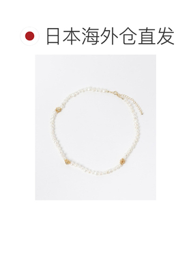 1h可退 日本直邮STACEY 女士 淡水珍珠+金珠项链 可调节双戴设计