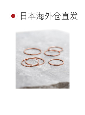 日本直邮ANE MONE 女士不锈钢金属切割设计戒指套装6本  D0870002